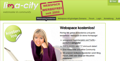 Die Webseite von Lima-City